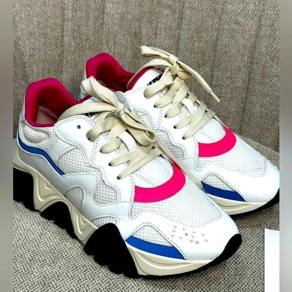 Versace Women’s Tessuti + Vitello Sneakers‎